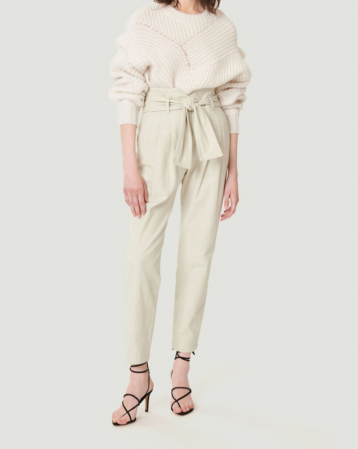 MADEON CROPPED PAPERBAG TROUSERS image number null